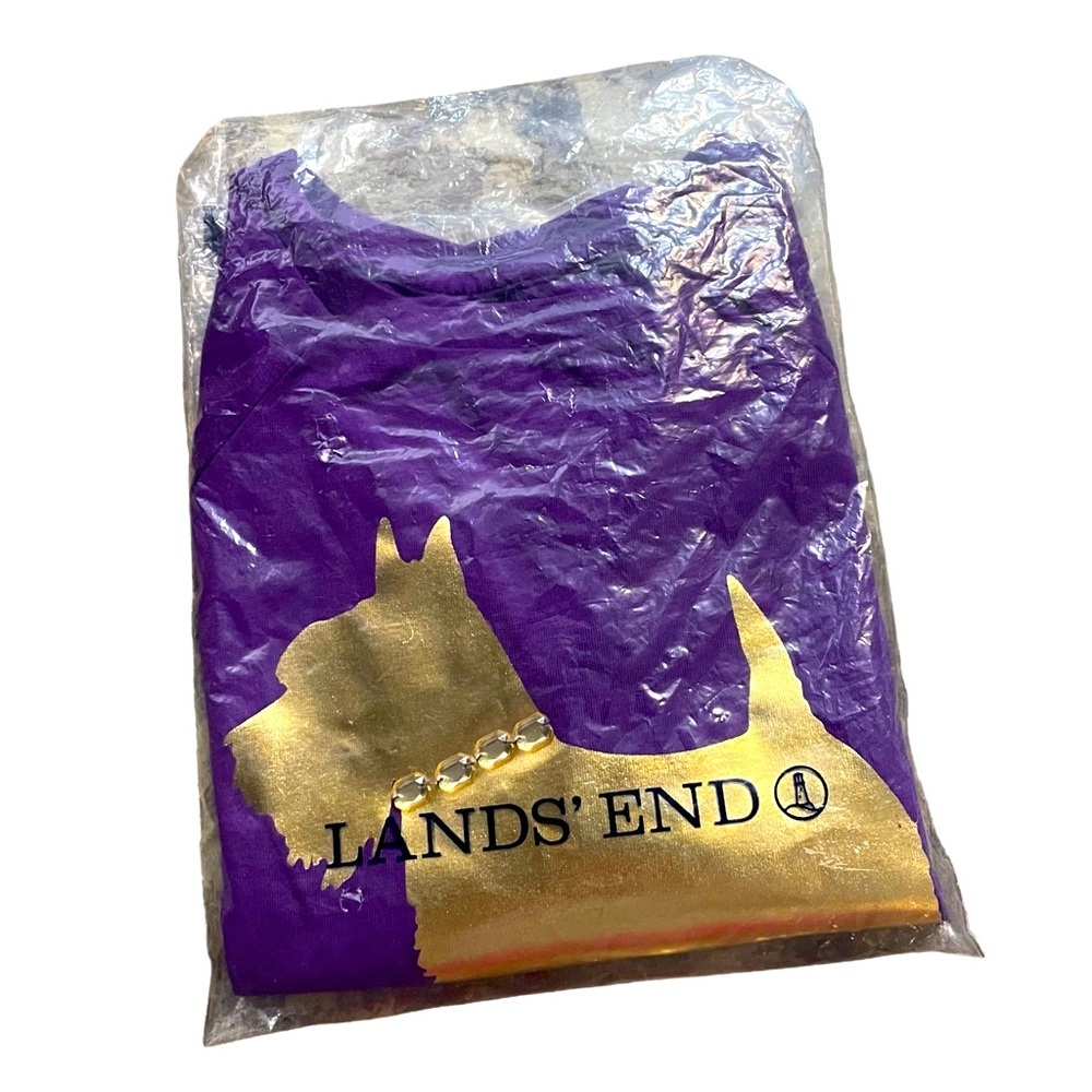 Lands End Gold Scottie Dog Long Sleeve Shirt - Picture 5 of 5